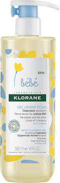 Klorane Bébé Jemný umývací gél, 500 ml