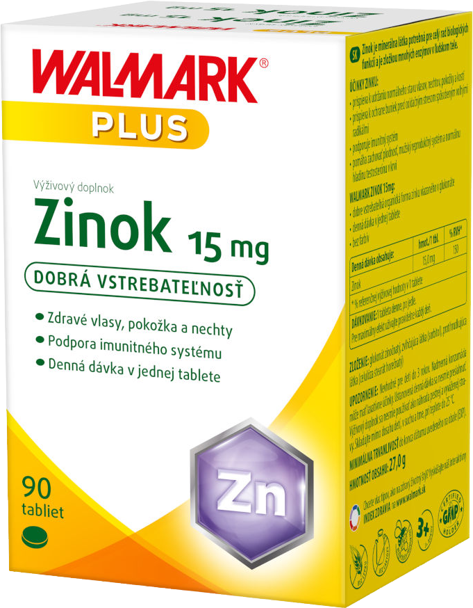 Walmark Zinok 15 mg 90 tabliet