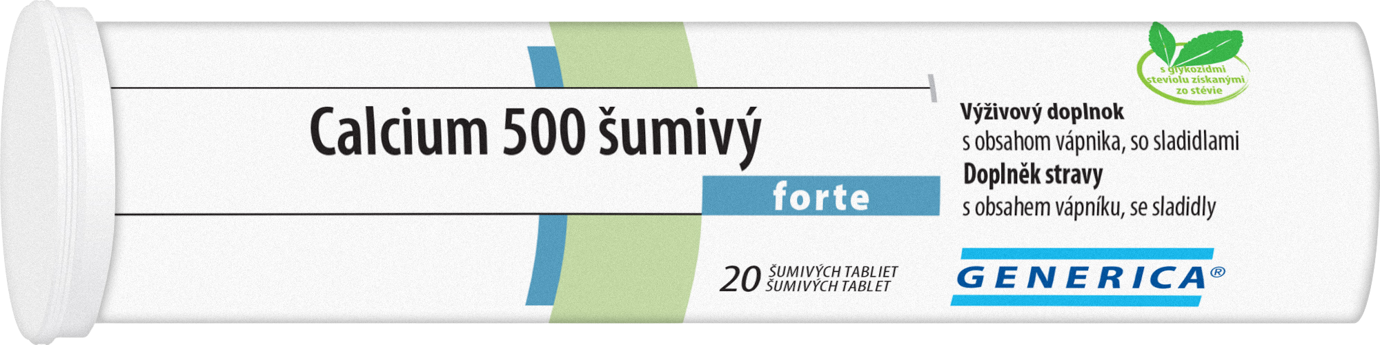 Generica CALCIUM 500 FORTE 20 šumivých tabliet
