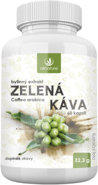 Allnature Zelená káva bylinný extrakt 60 kapsúl