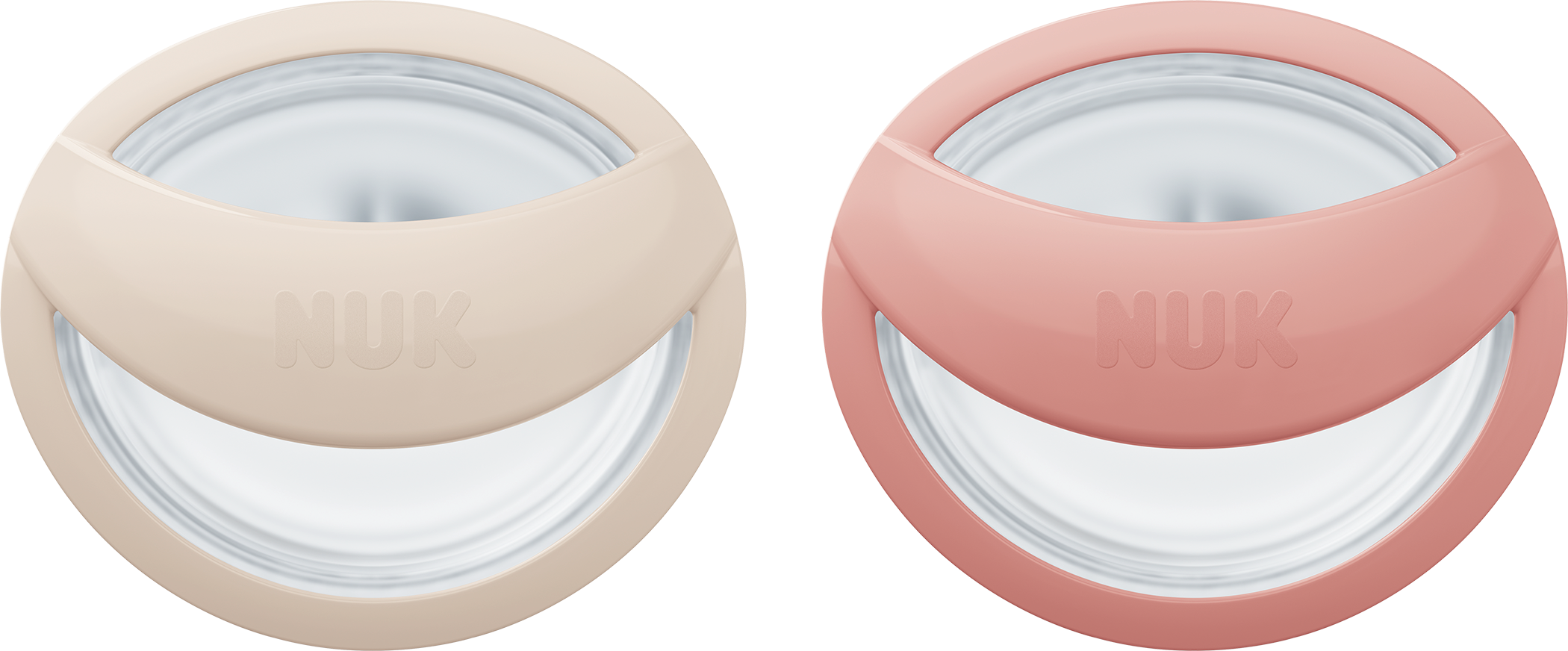 Nuk Cumlík Perfect Match BEIGE/RED 0-6m BOX 2 ks