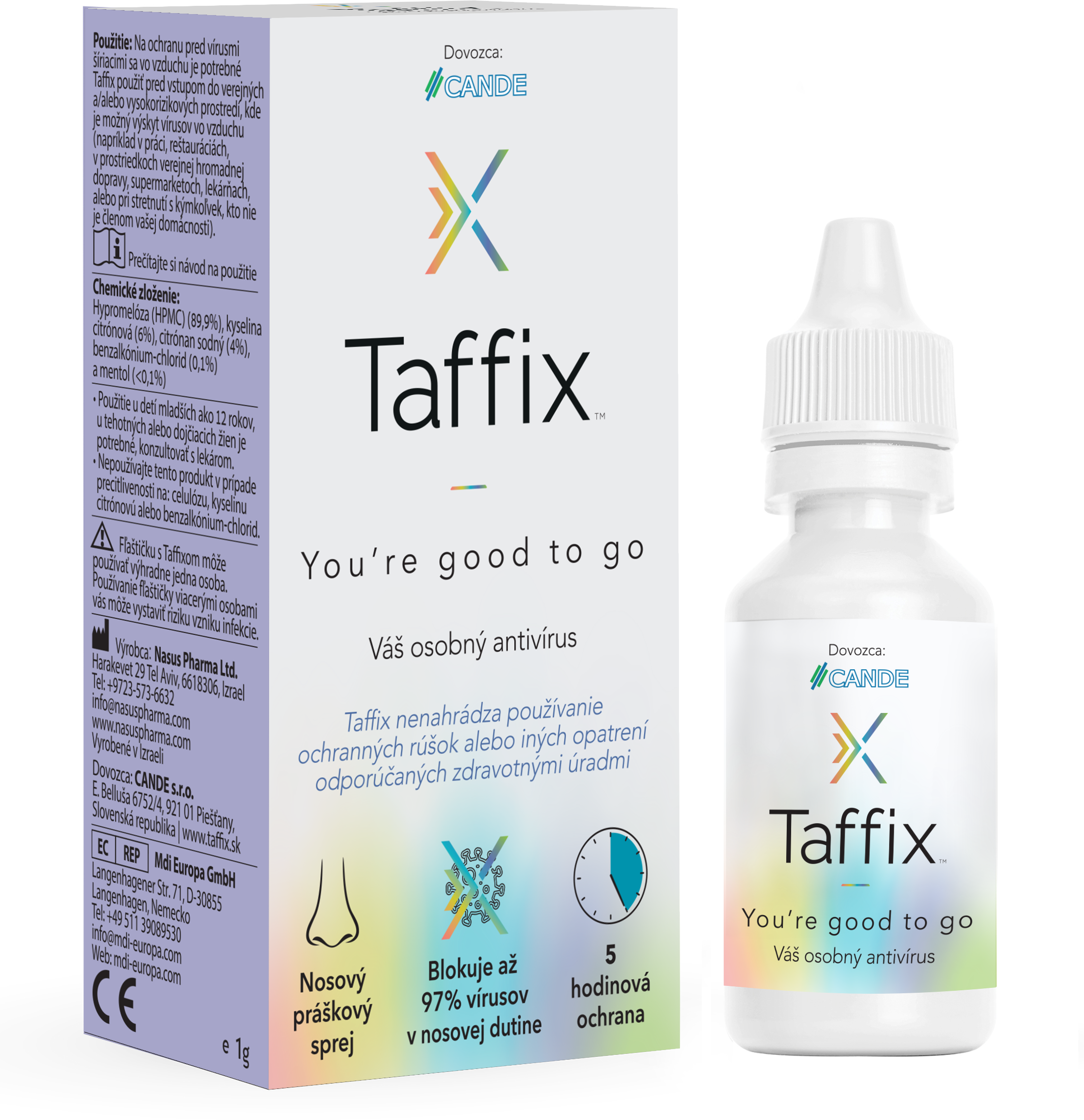Taffix nosový práškový sprej 1 g