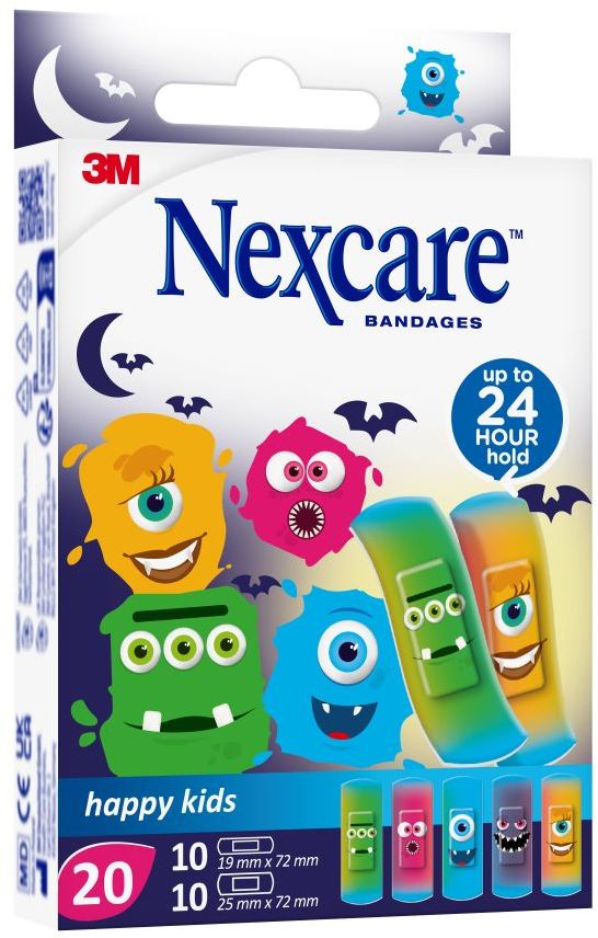 3M Nexcare Happy Kids náplasť strašidielka 20 ks