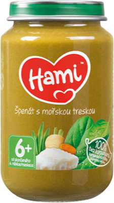 Hami príkrm Špenát s morskou treskou 200 g