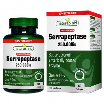 Natures Aid Serrapeptase 250.000iu 80 tabliet 80 ks