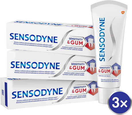 Sensodyne Zubná pasta Sens & Gum 3 x 75 ml