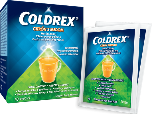 Coldrex Horúci nápoj Citrón s medom 10 ks