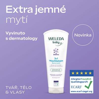 Weleda 3v1 DERMA Umývací balzam 200 ml
