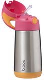 B.box Termoska na pitie so slamkou ružová/oranžová 350 ml