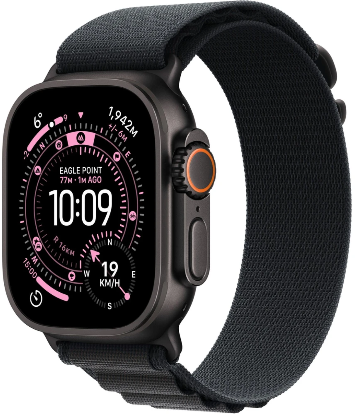 Apple Watch Ultra 3 GPS + Cellular 49mm černý titan - čierny titán - čierny alpský ťah - S