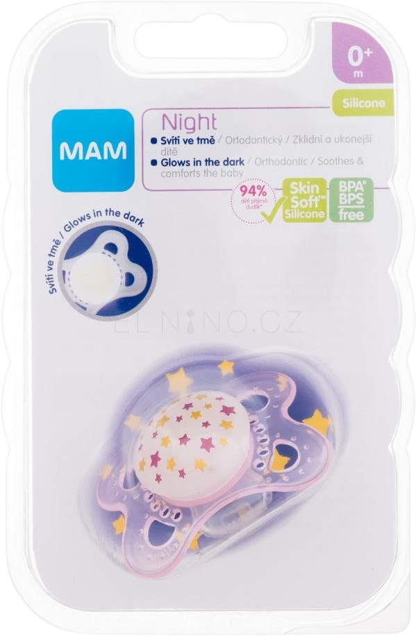 MAM Cumlík Night 0m+, ružový/hviezdy