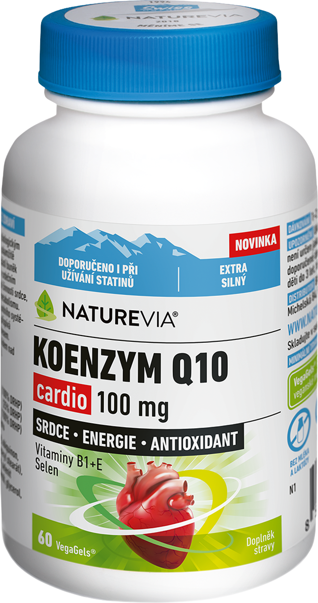 NatureVia Koenzym Q10 Cardio 100 mg 60 kapsúl