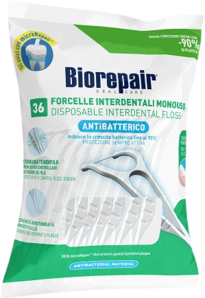 Biorepair držadlo so zubnou niťou 36 ks