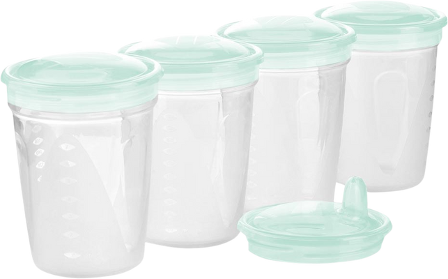 BabyOno Tégliky na úschovu pokrmov 4 ks