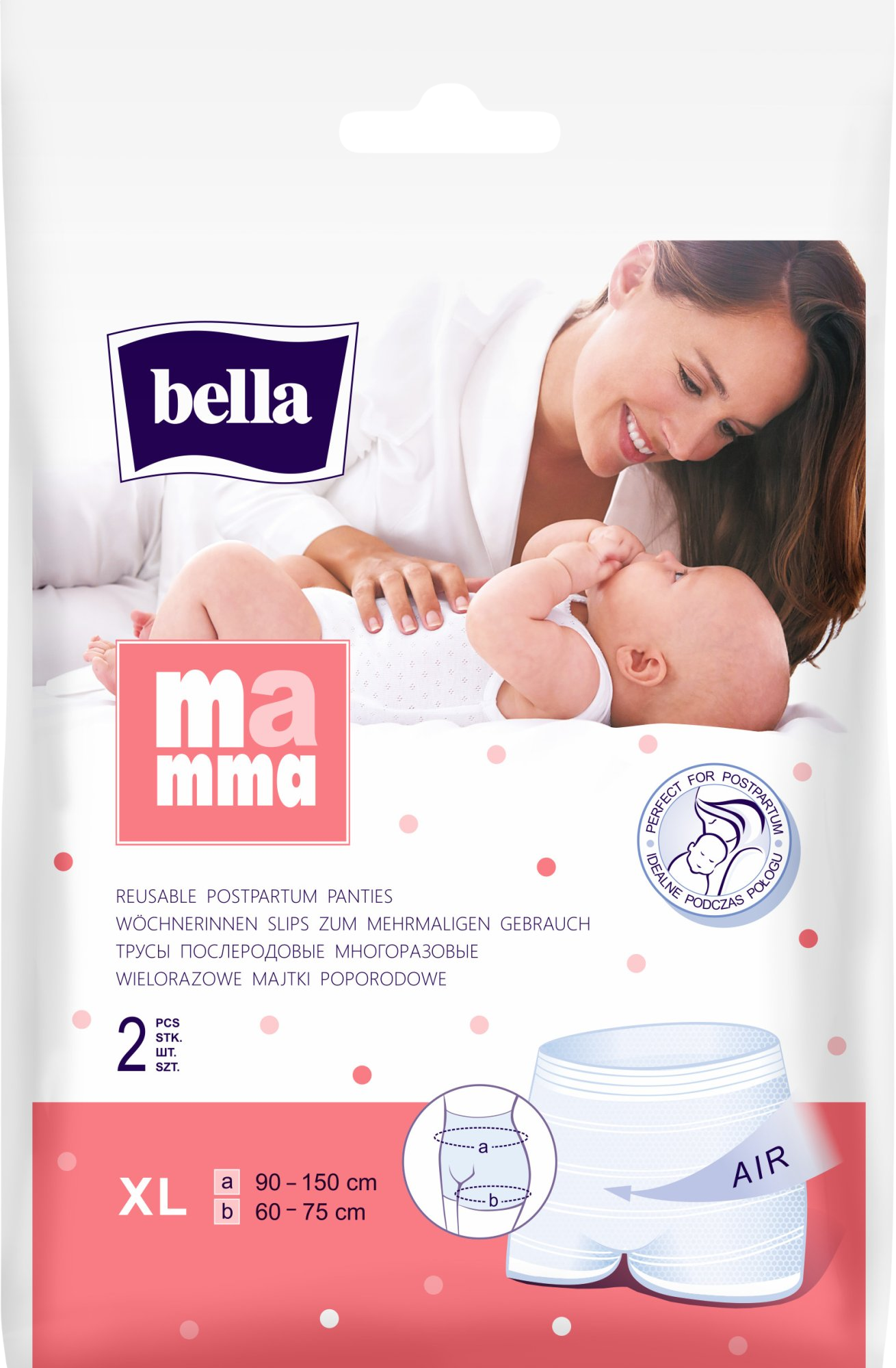 Bella Mamma Sieťované nohavičky XL 2 ks