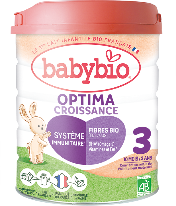Babybio Optima 3 batoľacie dojčenské bio mlieko s probiotikami a prebiotikami 800 g