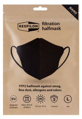 Respilon Nano FFP2 respirátor RespiPro Carbon, veľ L 3 ks