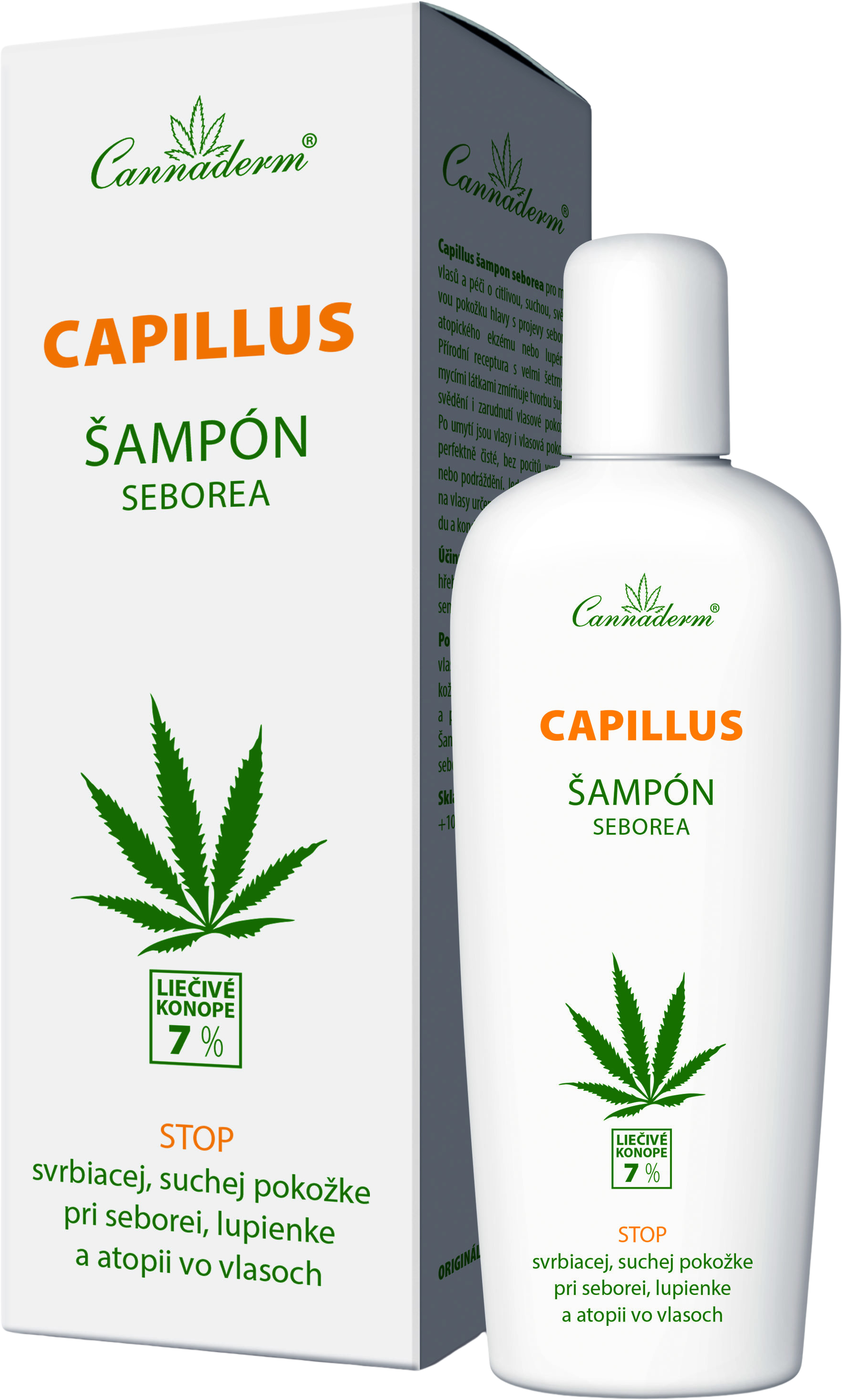 Cannaderm CAPILLUS šampón seborea 150 ml