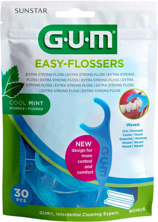 Gum Easy Flossers + cestovné púzdro 30 ks