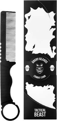 Angry Beards Hrebeň na bradu a fúzy Combat comb