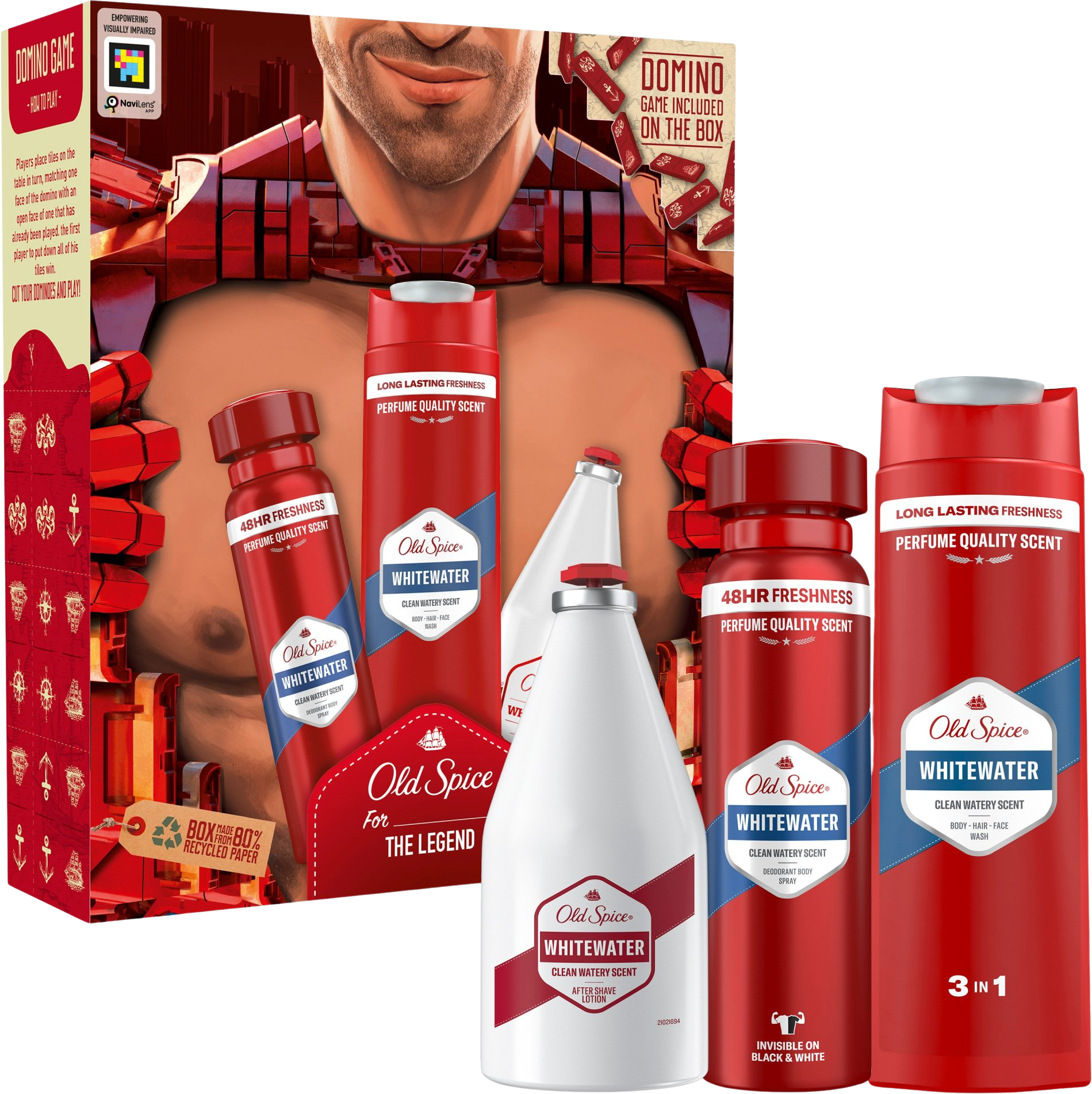 Old Spice Whitewater Ironman darčeková sada s deodorantom v spreji 150ml, sprchovým gélom 250ml a vodou po holení 100ml