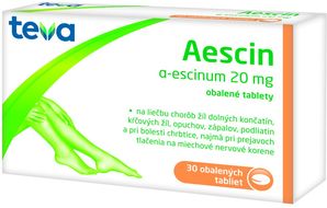 Aescin protizápalová látka 30 tabliet