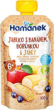 Hamánek Jablko s banánom, čučoriedkou a pšeno 100 g