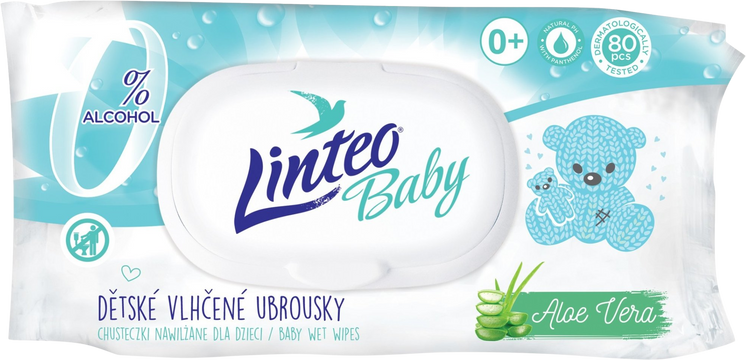 Linteo Vlhčené obrúsky Baby Pure and fresh 80 ks