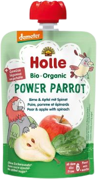 Holle Bio pyré - Power Paradise - Hruška s jablkem a špenátom 100 g