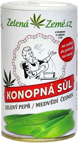 Zelená Země Konopná soľ korenie a medvedí cesnak 165 g