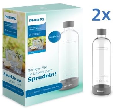 Philips Fľaša na sýtenie oxidom uhličitým ADD911GR/10 2 ks