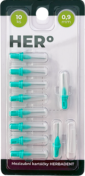 Herbadent HERo doplnkové balenie medzizubných kefiek 0,9 mm, 10 ks
