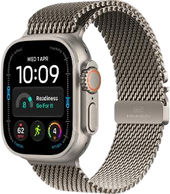 Apple Watch Ultra 4 GPS + Cellular 49mm Natural Titanium Case with Natural Titanium Milanese Loop - M