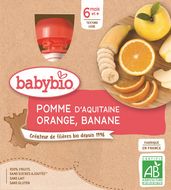 Babybio doypack jablko, pomaranč, banán 4 x 90 g