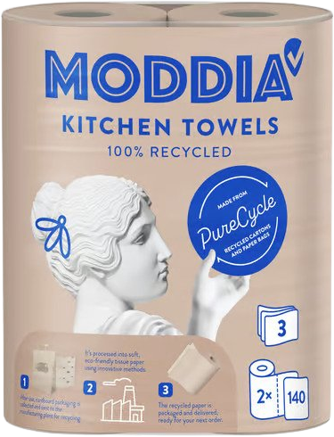 Moddia Kuchynské utierky PureCycle 3vrstvové