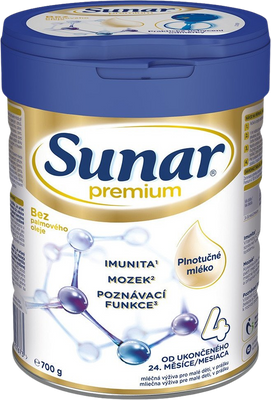 Sunar Premium 4 batoľacie mlieko 700 g
