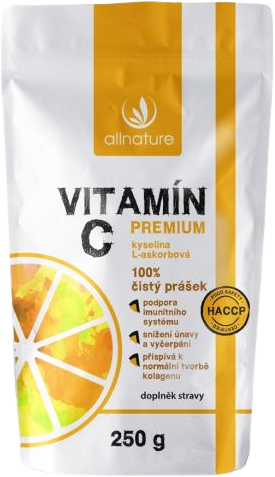 Allnature Vitamín C prášok Premium 250 g