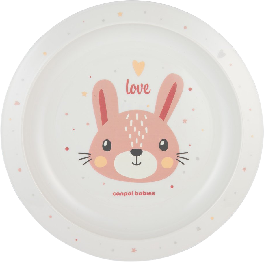 Canpol babies Tanier plastový Cute animals - zajac