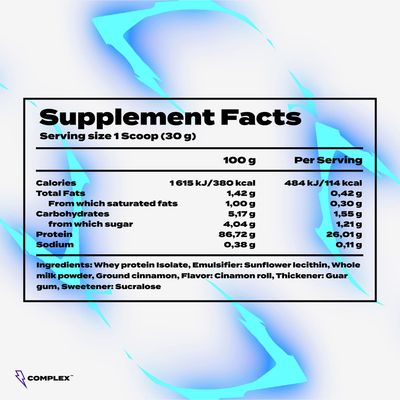 Complex CFM Whey Protein Isolate - Wild Raspberry 1000 g