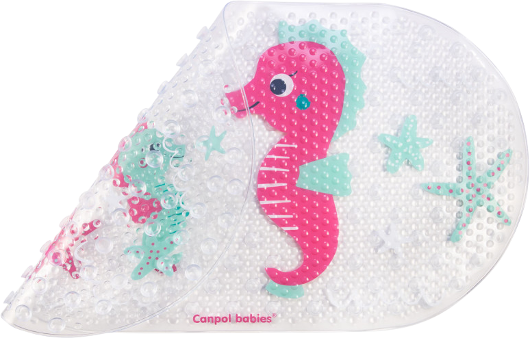 Canpol babies Protišmyková podložka do vane LOVE&SEA ružová, 1 x 1 ks