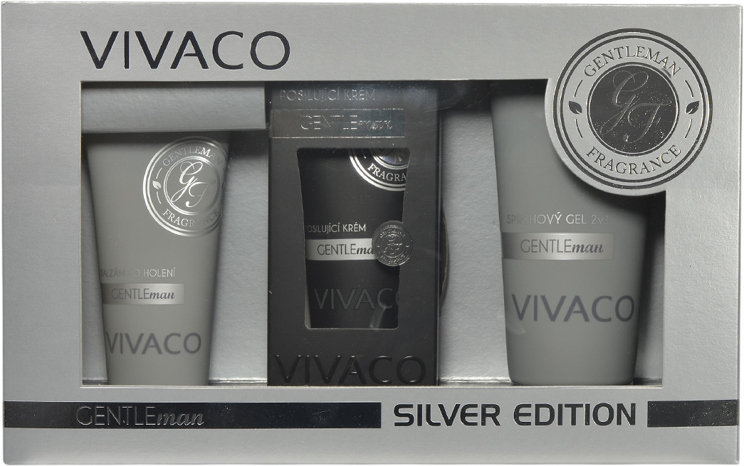 Vivaco Darčeková kazeta pánskej kozmetiky Gentleman Silver