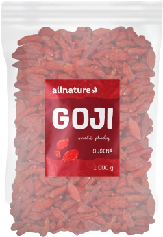 Allnature Goji kustovnica čínska sušená 1000 g