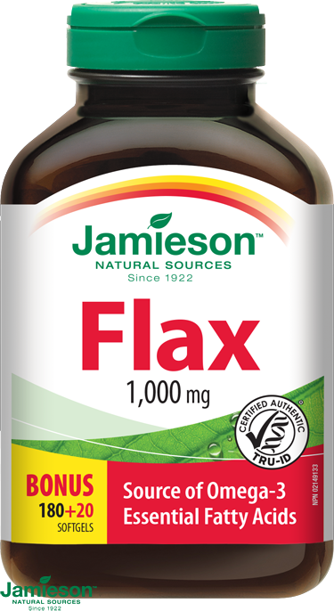 Jamieson Omega-3 Flaxseed Oil 1000 mg 200 kapsúl
