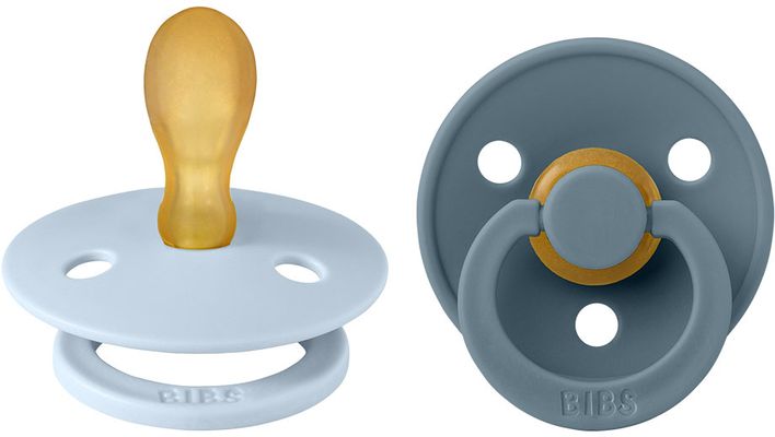 BIBS Colour symetrické cumlíky z prírodného kaučuku veľkosť 1, detská Blue / Petrol 2 ks