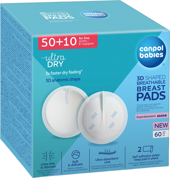 Canpol babies Tampóny do podprsenky anti-slip, 60 ks