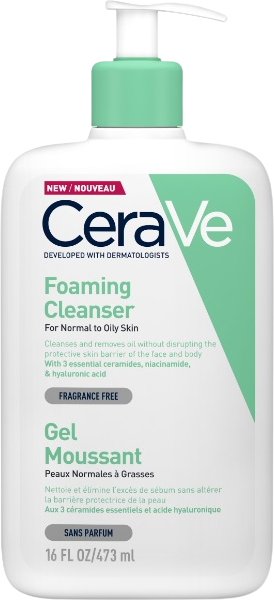 CeraVe Čistiaci penivý gél na normálnu až mastnú pleť 473 ml