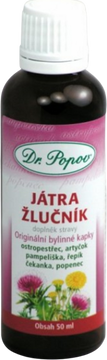 Dr.Popov Bylinné kvapky - Pečeň-žlčník 50 ml