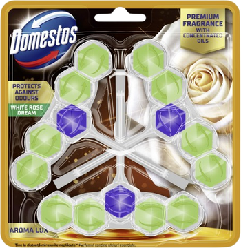 Domestos Aroma Lux Biela ruža a olej z čajovníka WC blok 3 x 50 g