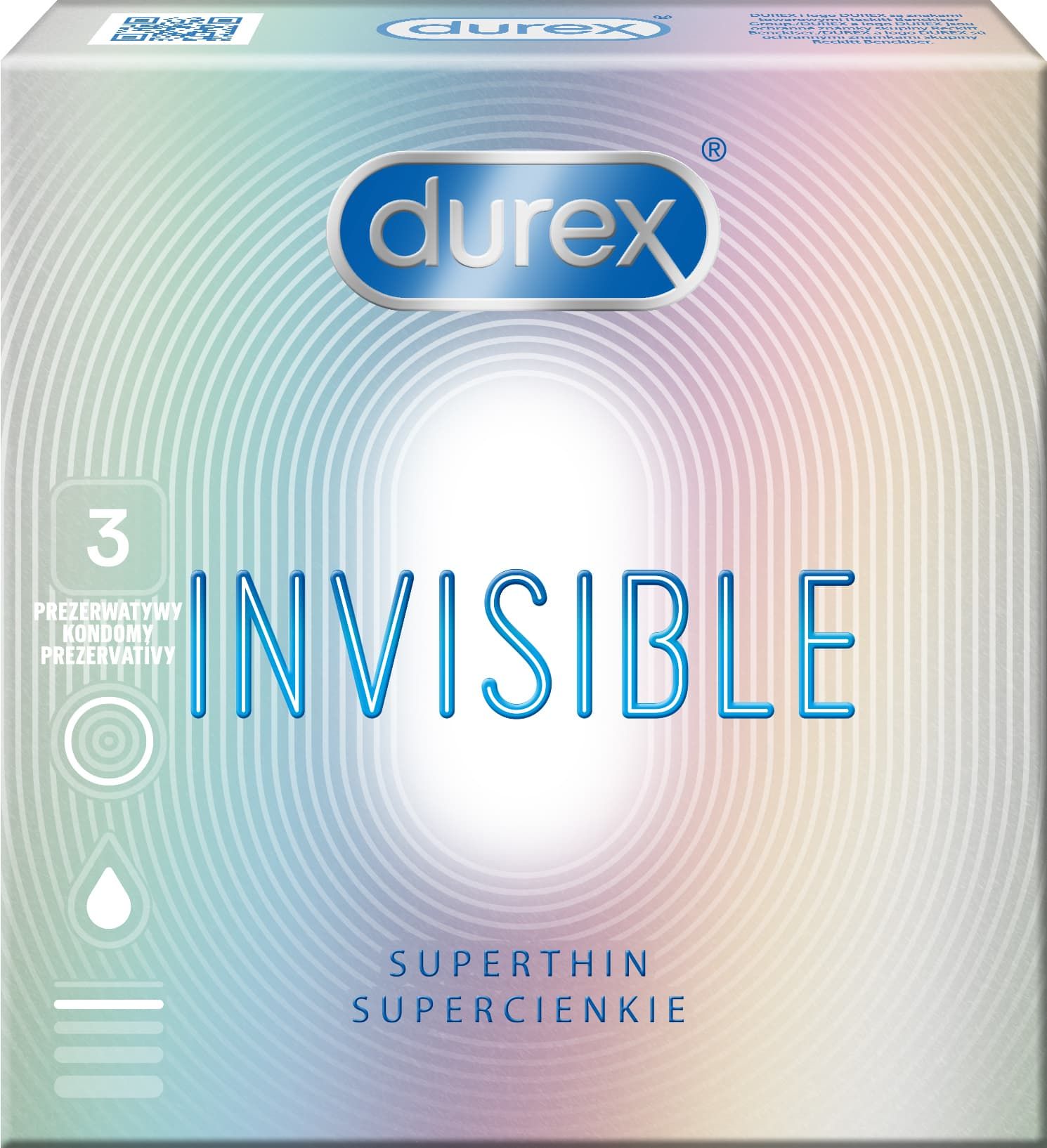 Durex Invisible Extra Sensitiv Kondómy 3 ks