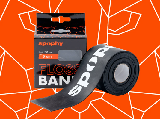 Spophy Flossband Black, flossband čierny, 5 cm x 2 m